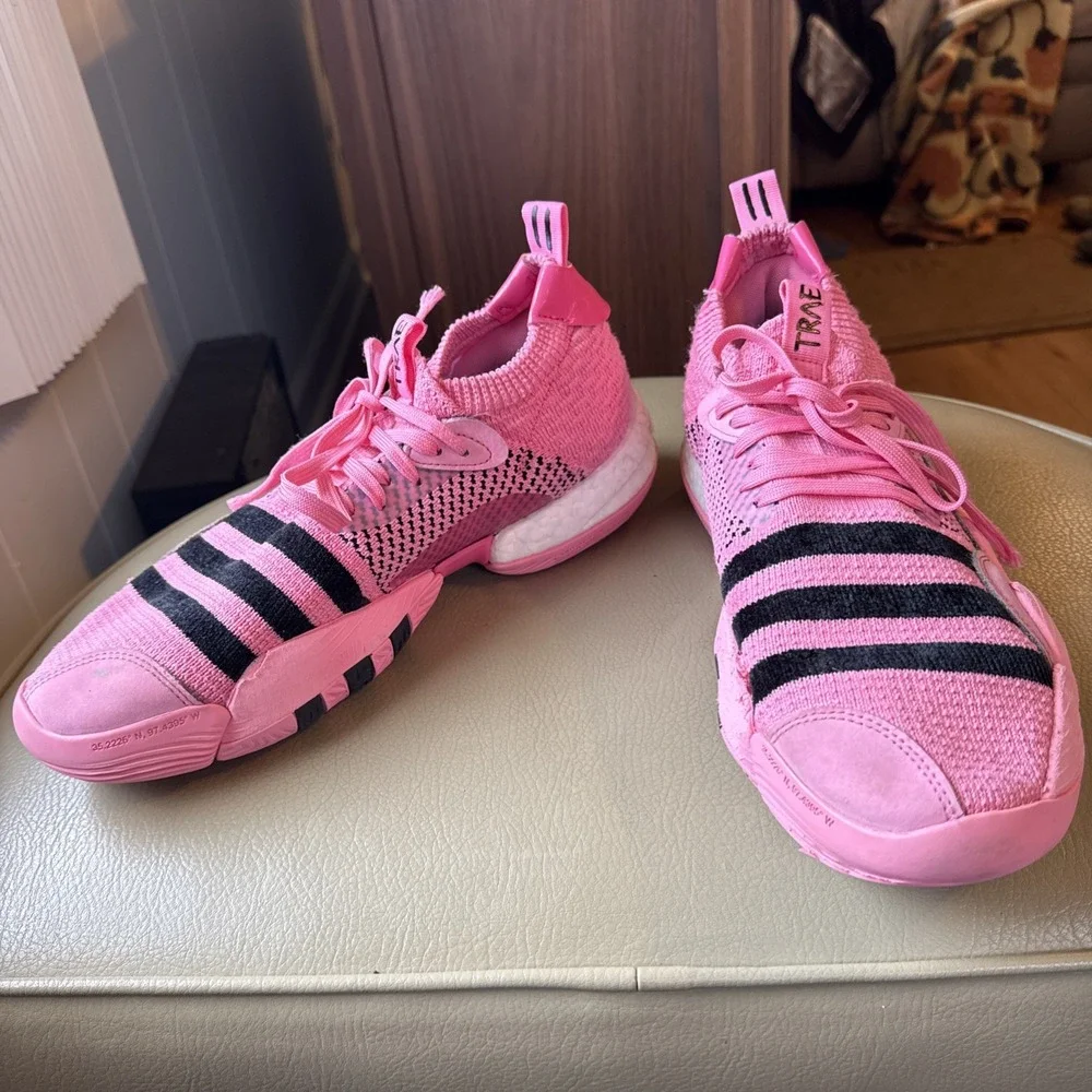 Adidas Trae Young 2 Pink Black Boost Basketball Shoes Men's 10.5
